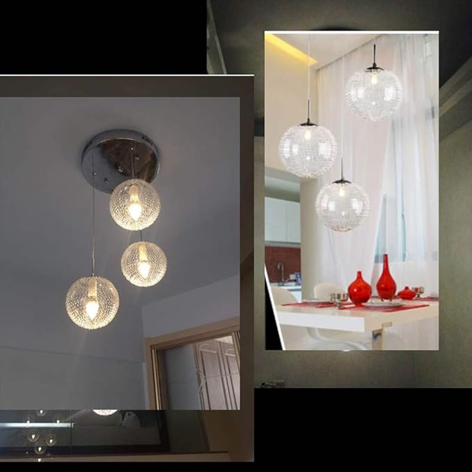Mzhch lamp Woonkamer restaurant kroonluchter moderne minimalistische trap lange kroonluchter creatieve slaapkamer kroonluchter hotel Villa Stairwell hoge plafond hanglamp glazen bal metaal mesh 1 licht 3 lampen