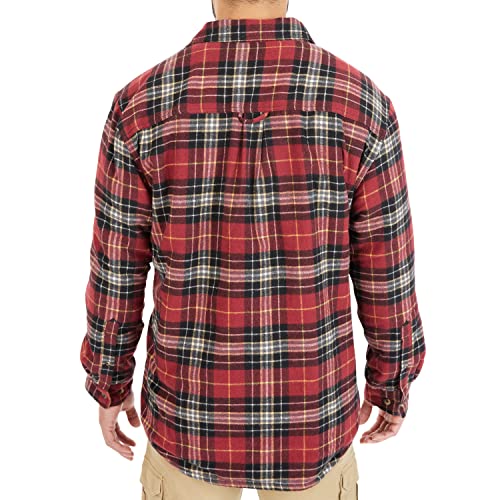 Image of Smith's Workwear Men's Sherpa-lined Cotton Flannel Shirt Jacket