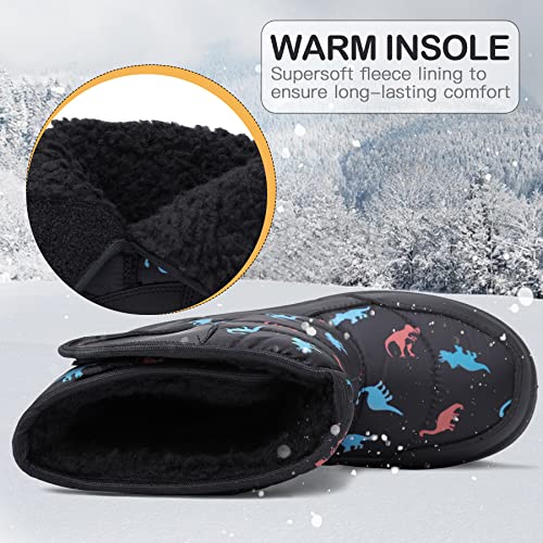 K KomForme Boys & Girls Snow Boots Warm Anti-Slip Outdoor Winter Shoes (Toddler/Little Kid/Big Kid)3