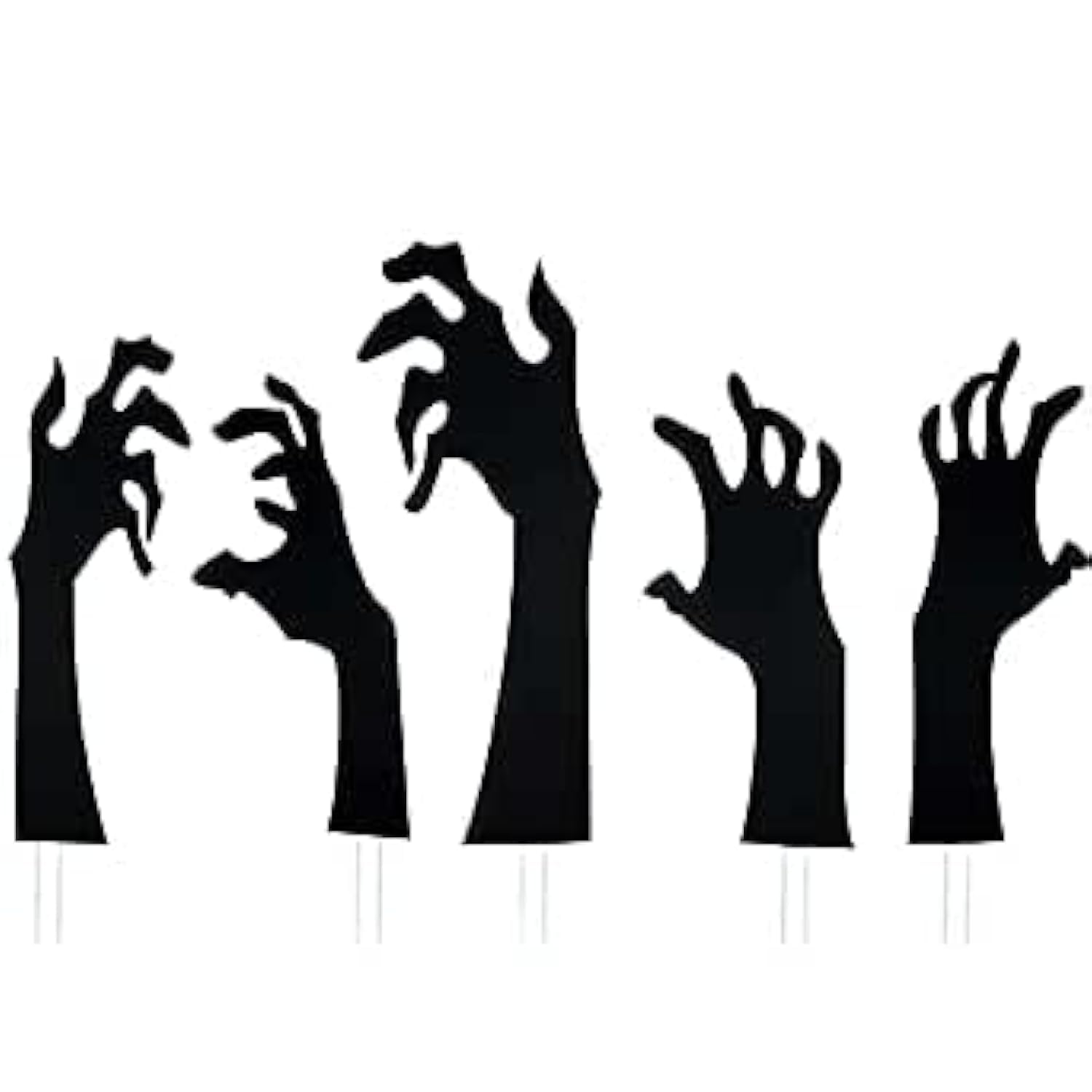 5 Pcs Black Scary Ghost Hands with Stakes for Garden Outdoor Halloween Decorations | Spooky Skeleton Hands Halloween Decoration and Party Supplies for Yard, Garden, Home Decor