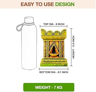 Village Decor Handmade Terracotta Brindavan Tulsi Pot With Drainage Hole At Bottom|Height-11.5 Inch, Multicolour