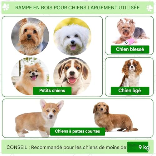 Rampe pour chien pour lit dotée de marches anti-dérapantes intérieures - 7
