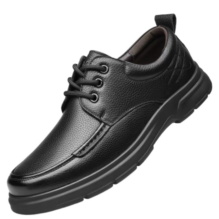 Breathable Leather Lace-Up Dress Shoes Men Business Formal Genuine Leather Casual Shoes