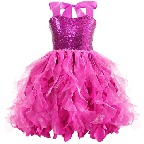 Christmas Tutu Dress for Girls Sequin Tulle Fairy Ball Dresses for Toddler Kid Little Girl Fancy Sparkly Birthday Outfit