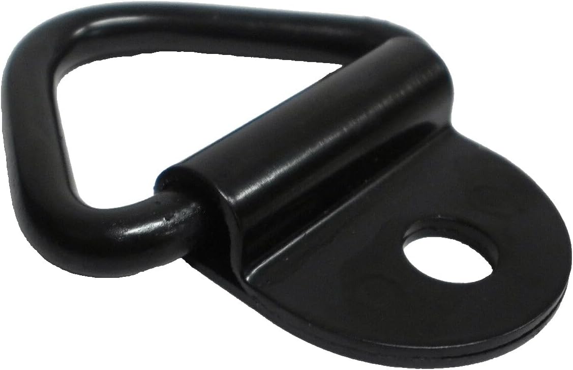 B21-16 16-1/4" Steel D Ring Rope Chain Motorcycle Tie Down 2,400# Truck Trailer ATV - for Standard 3/8" Bolts - Trailer Tie Down Replacement