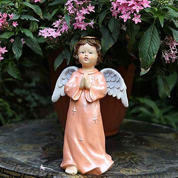 BGHYU Carácter Angelito Escultura decoración al Aire Libre jardinería jardín decoración Patio estatuilla-A_15