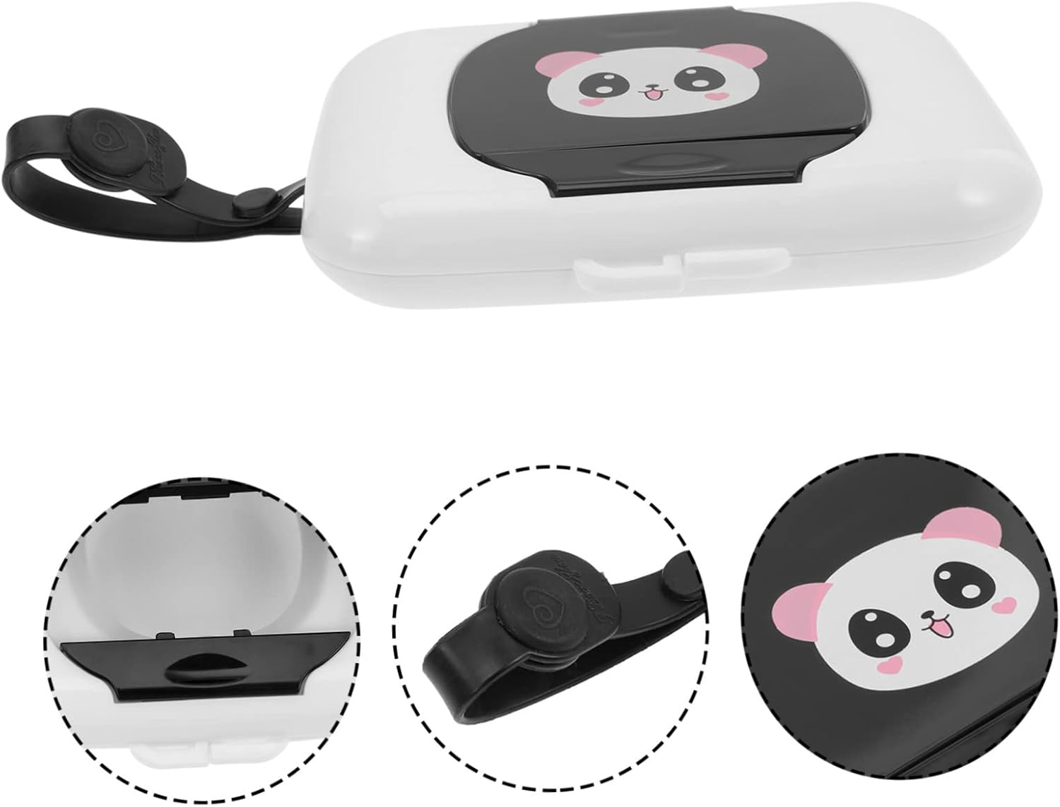 Vaguelly Portable Wipe Holder Compact Wet Wipes Dispenser for Travel Easy Access Storage Box for Strollers Diaper Bags and Outdoor Use for