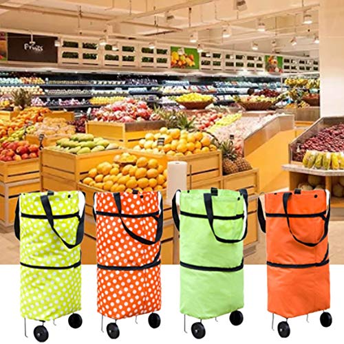 Persdico Modisches Design Große Kapazität Wasserdichtes Oxford Tuch Faltbare Einkaufstrolley Radtasche Reisewagen… – Bild 5