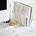 PENNGKE 2 Pcs Magazine Holder,Newspapers Holder,Letters Storage,Desktop File Sorter Organizer Triangle Bookshelf Decor Home Office,Gold