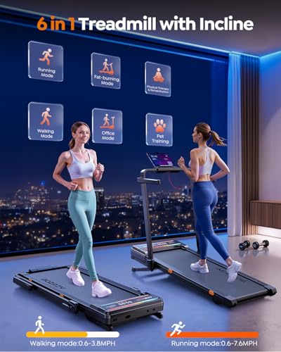 Motorized Folding Treadmill with Incline