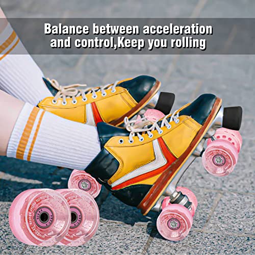 8 Pack 32 X 58Mm 82A Roller Skate Wheels With Bearing For Indoor Or Outdoor, Rolitwils Quad Roller Skate Wheels With Multi-Function Portable Skateboard Accessories T Tool For Double Row Skating #TOP5