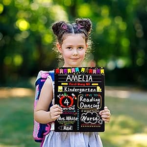 SICOHOME First Day of School Chalkboard Sign 12" First Day and Last Day of School Chalkboard Sign,Double Sided Back to School Photo Prop Chalkboard Sign for Kids Girls Boys Kindergarten Preschool Kids SICOHOME First Day of School Chalkboard Sign 12 First Day and Last Day of School Chalkboard SignDouble Sided Back to School Photo Prop Chalkboard Sign for Kids Girls Boys Kindergarten Preschool Kids