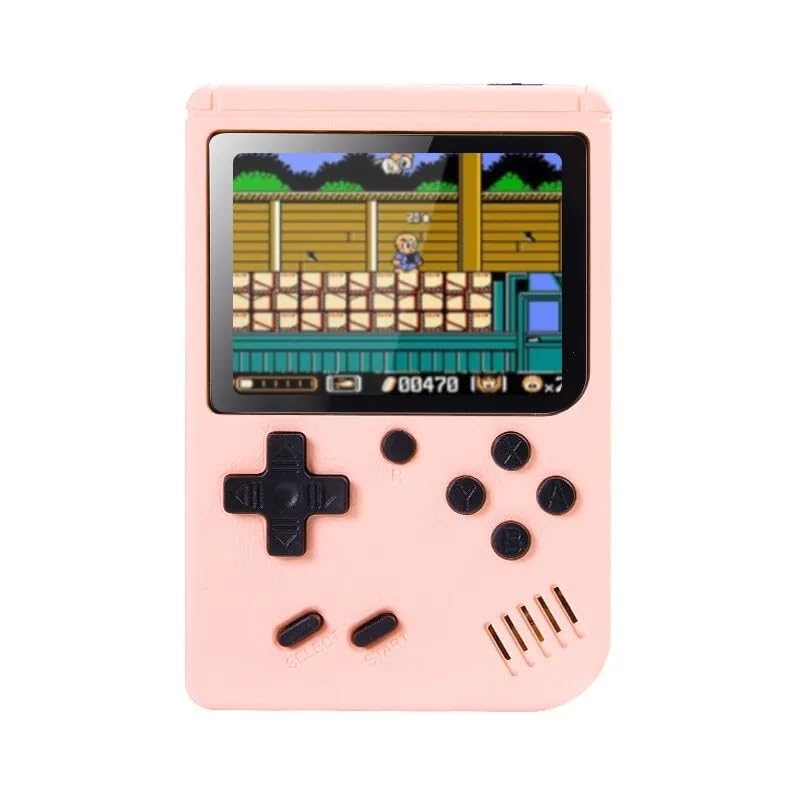 Mini Consola portátil Retro de Videojuegos con 500 Juegos de 8 bits Pantalla LCD a Color de 3,0 Pulgadas. (Rosa)