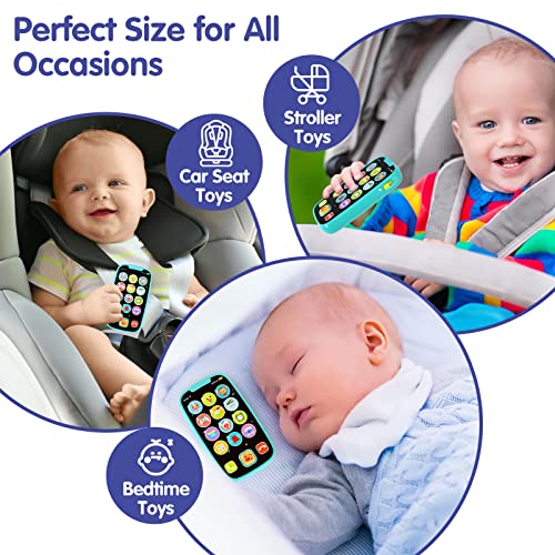 Baby Toys 12-18 Months Baby Learning Cell Phone Toys For 1 Year Old Boy Gifts - Interactive Musical Developmental Phones Toy For 12 Months Infant And Toddler Best Birthday Gifts (Cyan, Mutiple Color) #TOP5
