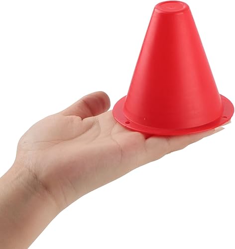 Miniatura 8 de OUKENS Conos marcadores de entrenamiento, 10 mini conos deportivos de 3 pulgadas, equipo deportivo de entrenamiento de fútbol, barreras de patinaje