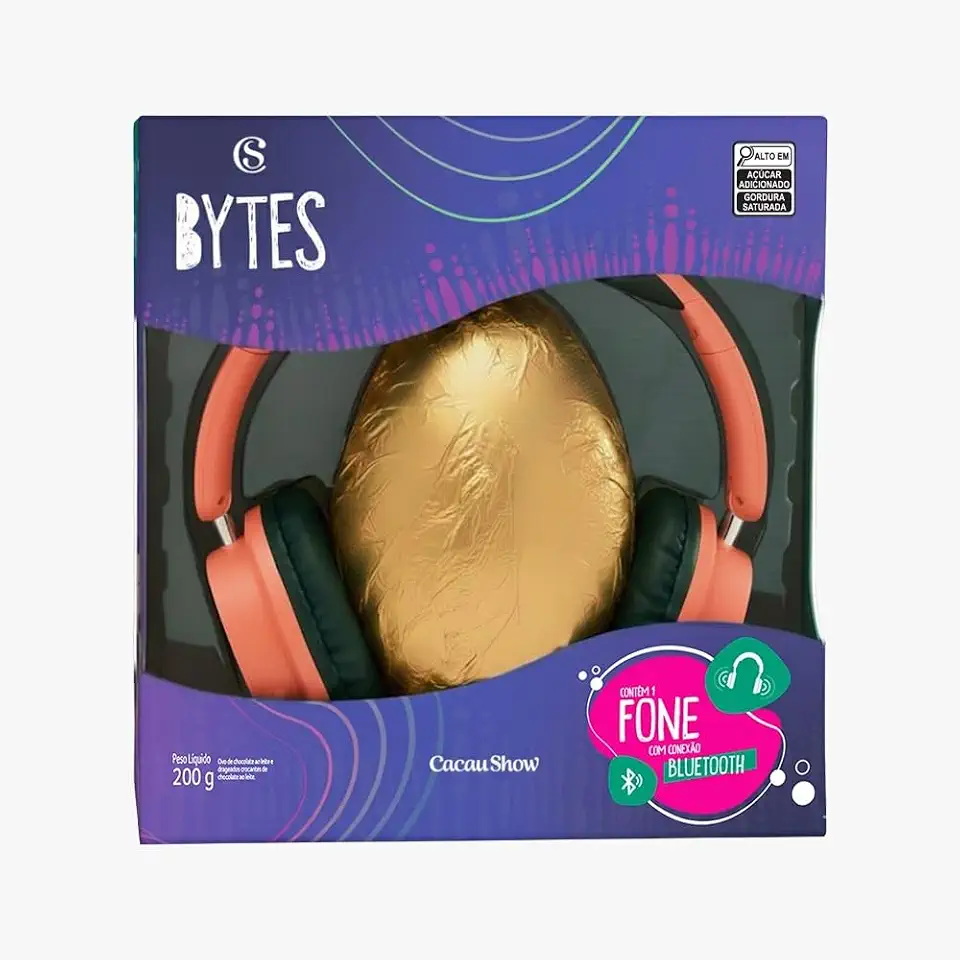 Ovo de Páscoa ao Leite Cacau Show Fone Coral 200g