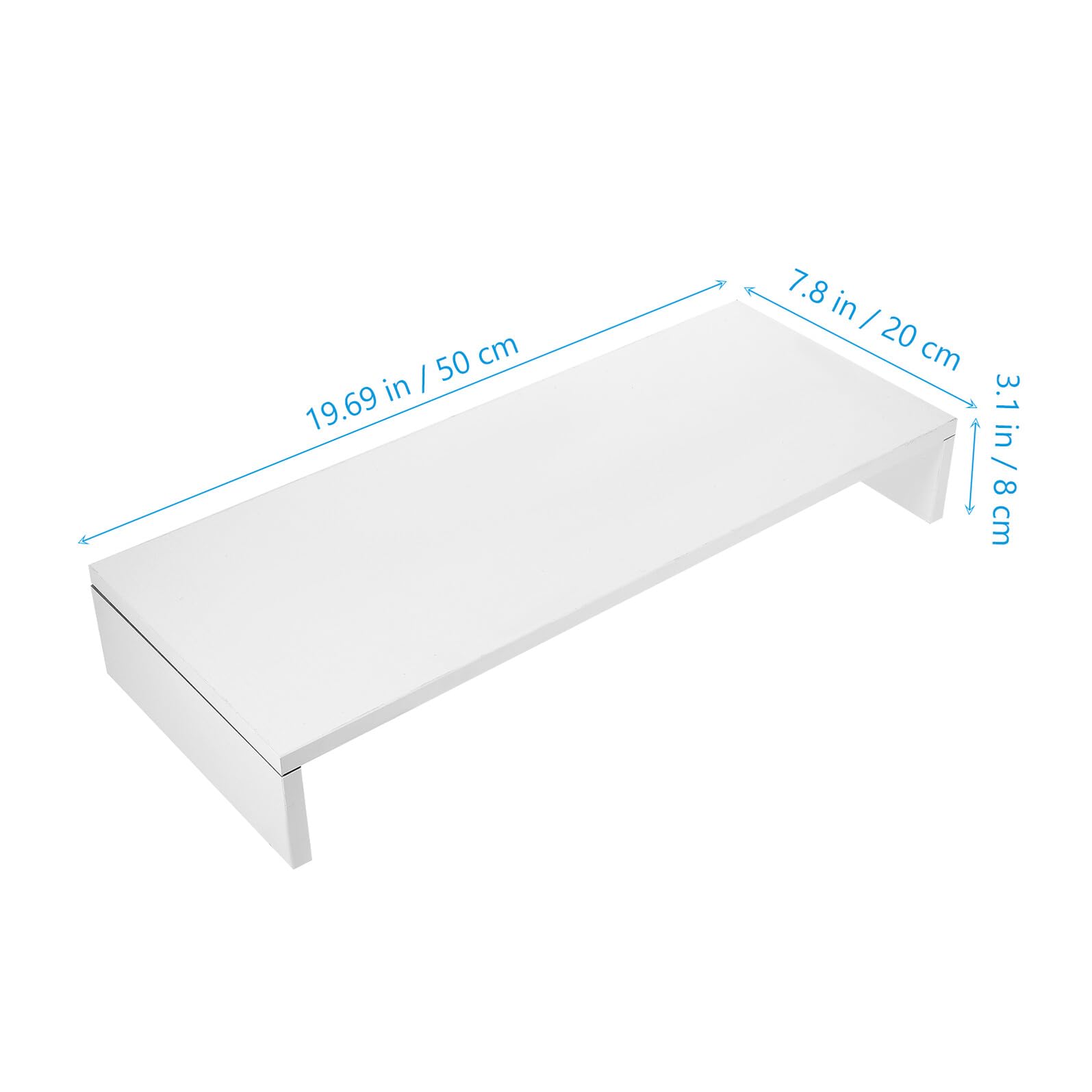 OUNONA Supporto per Monitor da Scrivania Bianco Multiuso Rialzo Schermo in Pannello Spesso Stand per Notebook e TV Design Elegante e Salvaspazio