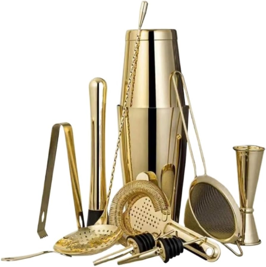Set Bartender Kit 13 Piezas Coctelera Acero Inoxidable Boston