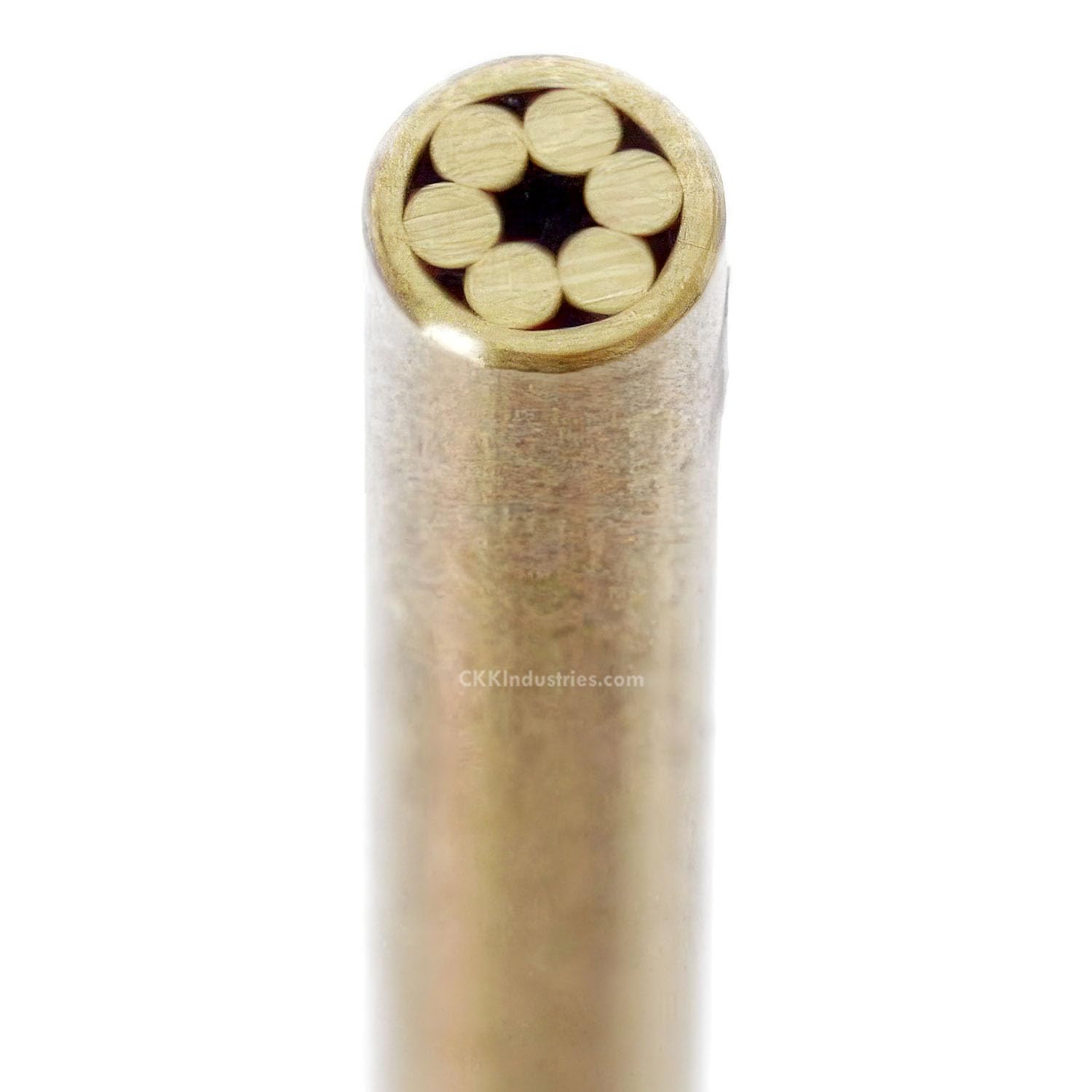 EZSMITH Mosaic Pin - (0.125 (1/8) Inch Diameter) - (401BB) - (Brass Outer Material)(Brass Inner Material) - Decorative Knife Handle Pins and Rods for