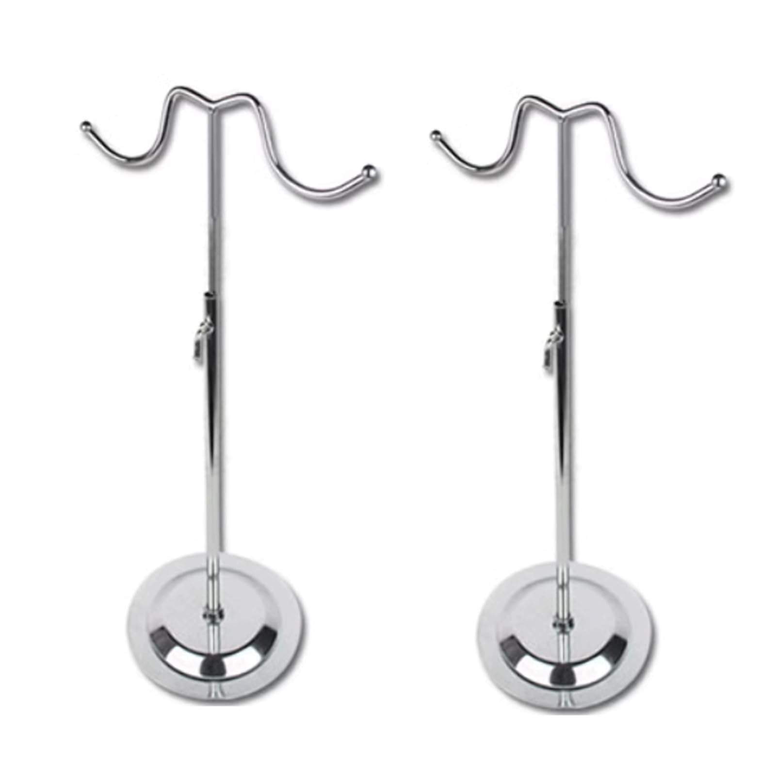 Portamonete autoportante, confezione da 2 pezzi, gancio doppio/singolo, espositore per negozi dell'usato (23 cm)