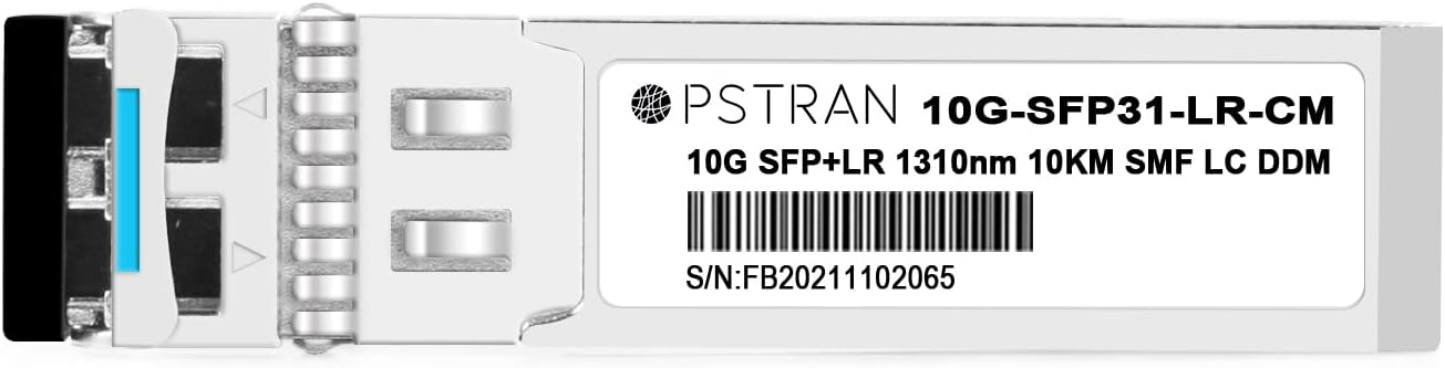10GBASE-LR SFP+ Optical Transceiver Module Compatible for Meraki MA-SFP-10GB-LR Mikrotik S+31DLC10D Ubiquiti UF-SM-10G Trendnet TEG-10GBS10 10G SFP+ LR 1310nm 10km DDM Duplex LC SMF