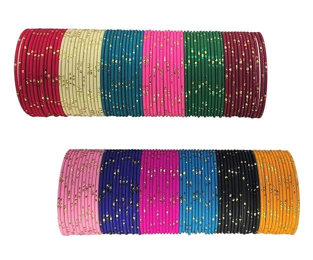 Rudra Enterprises Glossy Look Non Precious Metal Base Bangles Set With Zari Pots In 12 Color For Girls And Womens (Pack Of 144) (2-12) (B0CWRZBZFC) Amazon Price History, Amazon Price Tracker