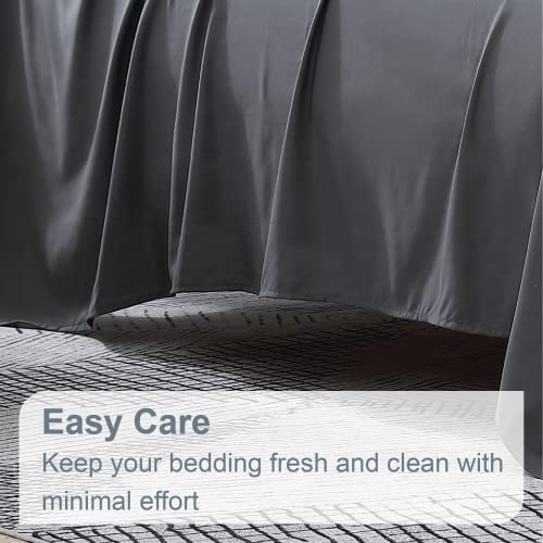 Swift Home Full 6-Piece Microfiber Sheet Sets (Includes 2 Bonus Pillowcases), Ultra-Soft Brushed - Extremely Durable - Easy Fit - Wrinkle Resistant, Full, Grey #TOP5