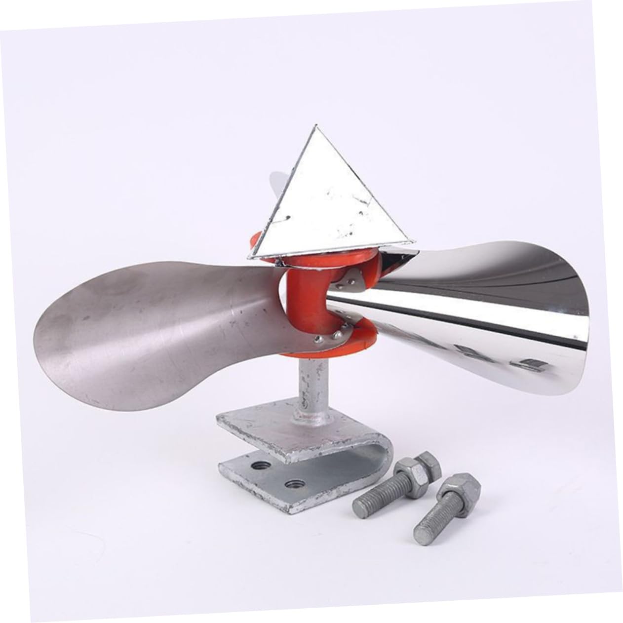 Vogel Windmühle aus Edelstahl und Abs, Silber, Reflektierend für Vögel