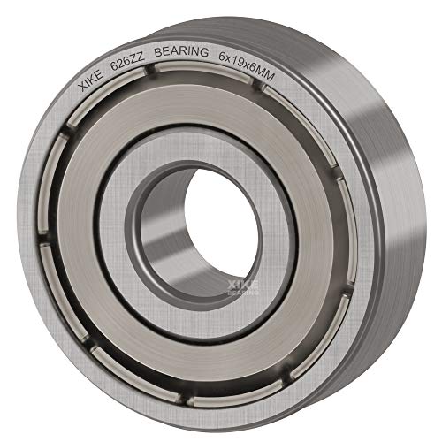 image for XiKe 10 Pcs 626ZZ Double Metal Seal Bearings 6x19x6mm, Pre-Lubricated 