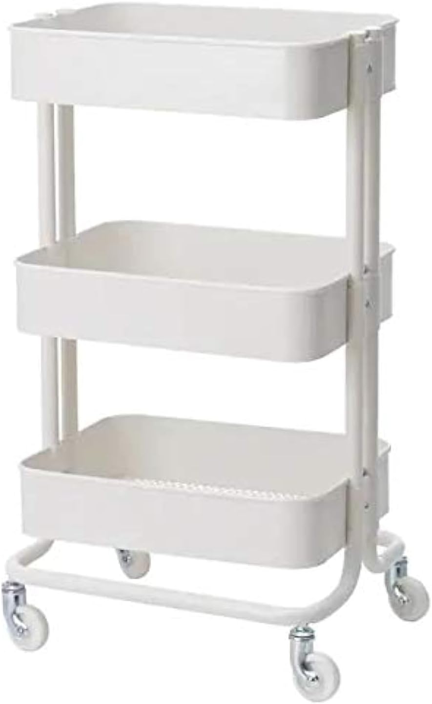 IKEA Alloy Steel Raskog Utility Cart White 13 3/4X17 3/4X30 3/4 203.829.32