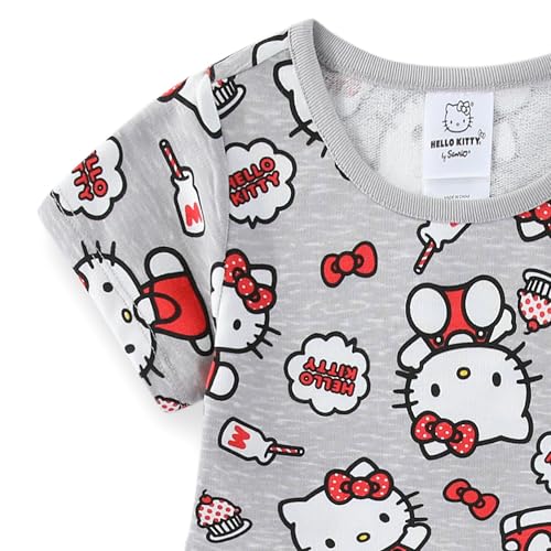 Hello Kitty Sanrio Girls French Terry Skater Dress for Toddler and Big Kids2