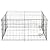 PawHut 8 Panel Pet Cage Playpen Dog Puppy Rabbits Guinea Metal Crate Fence Run Cage Kennel Indoor Outdoor (24-inch)