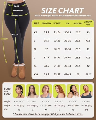 Image of CAMPSNAIL Fleece Lined Leggings Women - Thick Winter Thermal Warm Pants