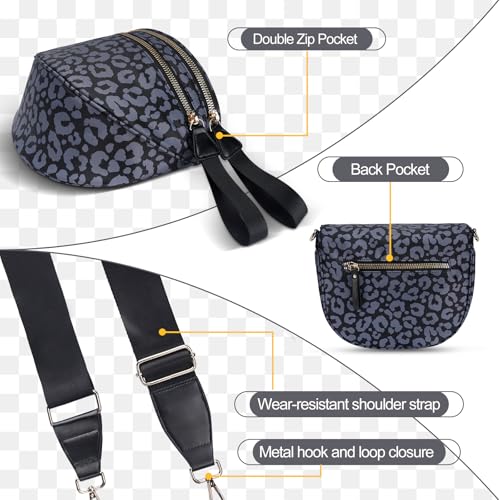 Image of Checkered Crossbody Bag, Bum Bags for Women Crossbody,Spacious Sling Bag Purse Fanny Packs with Shoulder Strap
