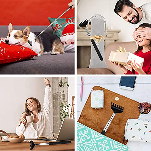 Image of Alexvyan Small Adjustable Portable Foldable Extendable Back Scratcher, Metal Stainless Steel Telescoping Itching Hand Stick Tool (Pack of 1 - Model1)