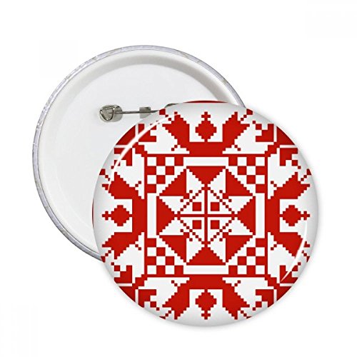 Pins mosaïque rouge russe pour personnaliser vos vestes et sacs