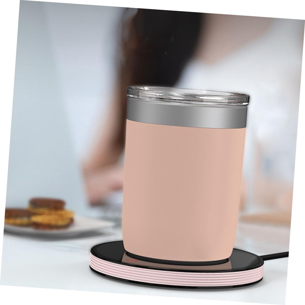 Delicate Electric Cup Warmer with Constant Temperature Control, Convenient Coffee Mug Heater for Office and Home Use, Ac110v Beverage Heating Pad for Desk and Kitchen