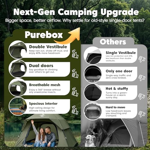 Purebox 4 Person Family Tent