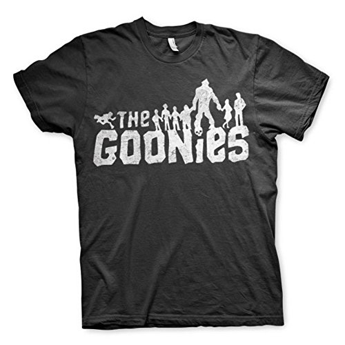Negro Silueta Goonies los Hombres del Logotipo Oficial de la Camiseta T Shirt (Pequeña)