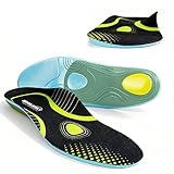 SMILESKY Heavy Duty Support Pain Relief Orthotics for Men & Women-High Arch Support Inserts Engineered for Plantar Fasciitis & Flat Feet. Podiatrist Recommended Work Boot Shoe Insole(220+ lbs)