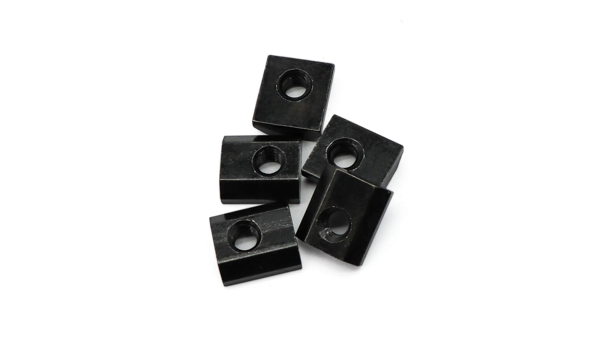 20 ekonomicznych nakrętek T 6,35 mm, 20 sztuk, do wytłaczania aluminium serii 15 lub 3,8 cm, czarne