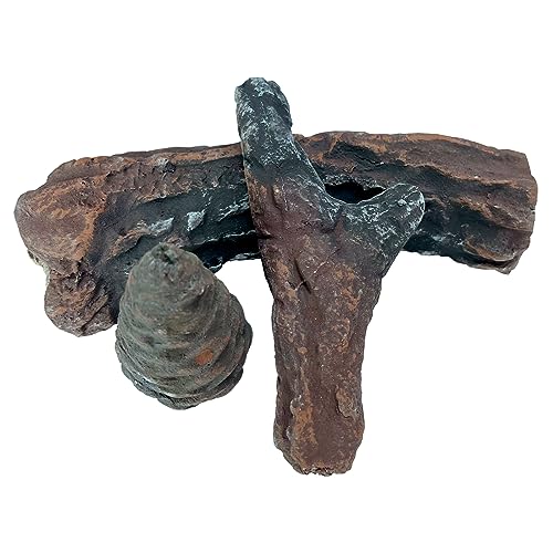 B-Hotte Gas Fireplace Logs,Ceramic Wood Logs For All Types Of Indoor, Gas Inserts, Ventless & Vent Free, Ethanol, Electric, Propane Or Outdoor Fireplaces & Fire Pits, Burning Accessories #TOP4