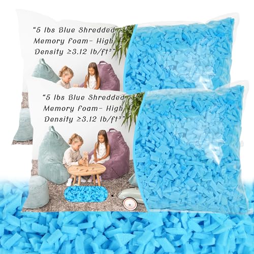 10lbs High-Density Blue Memory Foam Filler