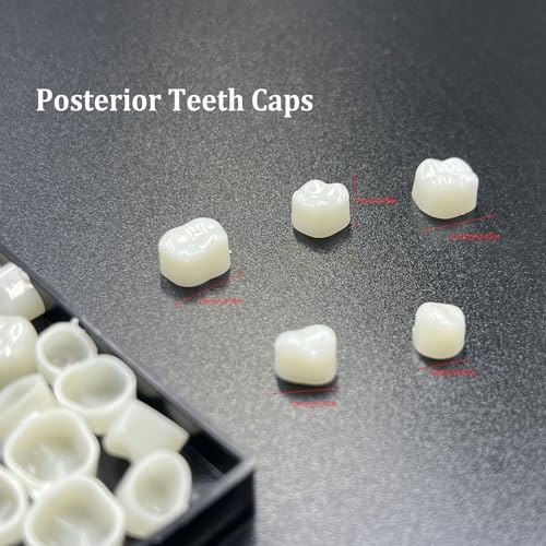 Image of 1 Box False Teeth Crown Repair Kit Dental Posterior Tooth Veneers Fake Tooth Cap Crown with Thermal Beads for Fixing or DIY