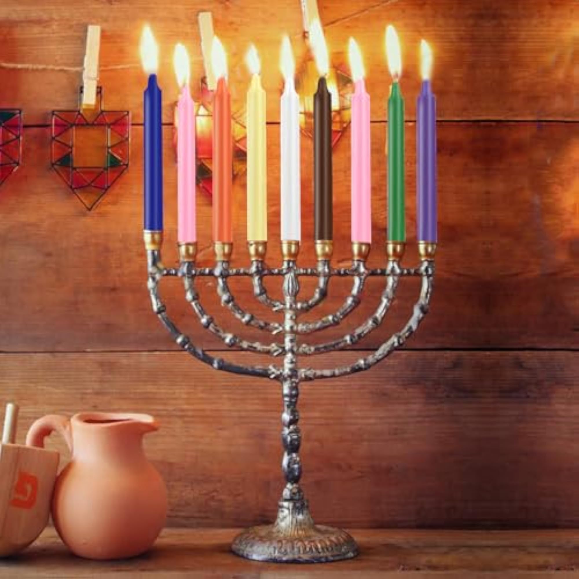 100 Pack Assorted Color Spell Chime Candles