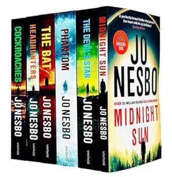 Jo Nesbo 8 Books Collection Set (The Bat, Headhunters, Cockroaches, The Devil's Star, Macbeth, Phantom, Midnight Sun, Blood On Snow)