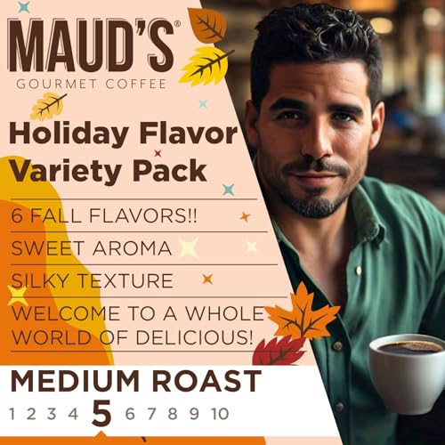 Image of Maud's Fall Flavored Coffee Pods Variety Pack, 42ct, 6 Assorted Flavors