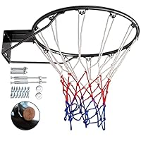 2 Stück Basketballnetze Aus Nylon – Robust, Farbenfroh, Passend Für Standard-Körbe
