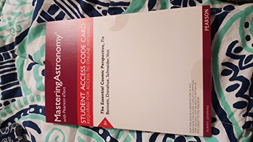 Mastering Astronomy with Pearson eText -- ValuePack Access Card -- for The Essential Cosmic Perspective