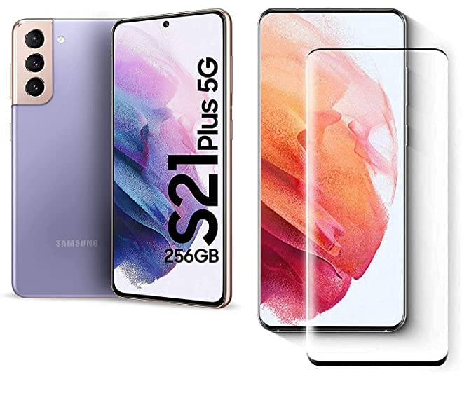 Image of Premium Tempered Glass Design For Samsung Galaxy S21 Plus Advanced Border Less Full Edge-To-Edge Protector 3D Curved UV Screen Protector And Easy Installation Kit (Pack Of 1)